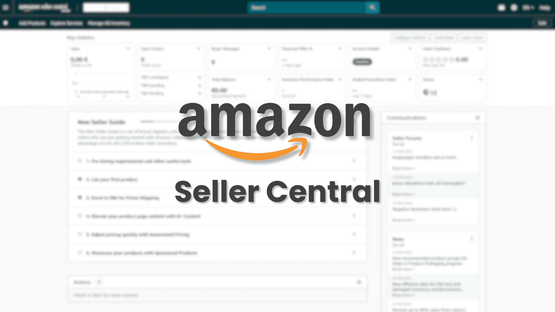Amazon Seller Central: Vaše centrum správy na Amazonu